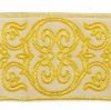 Immagine di Gallone dorato Croce Ortodossa Cornice H. 9 cm per paramenti