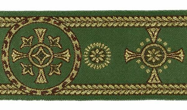 Imagen de Galón oro Palmeras H. 9 cm para ornamentos litúrgicos