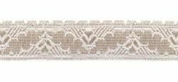 Picture of Galloon Silver ribbon H. cm 2 (0,8 inch) Metallic thread Fabric high content of Silver Trim Orphrey Banding for liturgical Vestments 