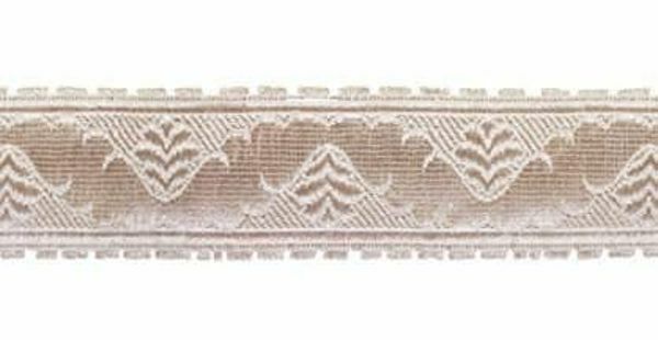 Picture of Galloon Silver ribbon H. cm 3 (1,2 inch) Metallic thread Fabric high content of Silver Trim Orphrey Banding for liturgical Vestments 