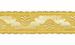 Picture of Galloon Gold ribbon H. cm 3 (1,2 inch) Metallic thread Fabric high content of Gold Trim Orphrey Banding for liturgical Vestments 