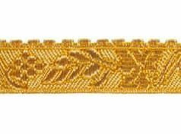 Picture of Galloon Gold Eears of Corn and Grapes H. cm 2 (0,8 inch) Metallic thread Fabric high content of Gold Trim Orphrey Banding for liturgical Vestments 