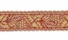 Immagine di Gallone Vite Grano oro / bordeaux H. 3 cm