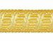 Immagine di Gallone motivo Arpa oro H. cm 4 (1,6 inch) filato metallico Alta Doratura Tessuto per Paramenti liturgici