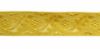 Immagine di Gallone greca Foglie Fiore oro H. 3 cm per tovaglie d'altare