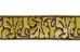 Immagine di Gallone greca Foglie Fiore oro colore H. cm 2 (0,8 inch) filato metallico Alta Doratura Bordeaux Verde Viola Verde Bianco Tessuto per Paramenti liturgici