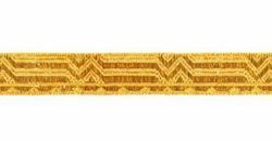 Picture of Galloon Gold Broken Sticks H. cm 1,5 (0,6 inch) Cotton blend Fabric Trim Orphrey Banding for liturgical Vestments 