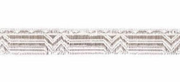 Picture of Galloon Silver Broken Sticks H. cm 1,5 (0,6 inch) Cotton blend Fabric Trim Orphrey Banding for liturgical Vestments 