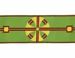 Immagine di Gallone laminette Croce su raso H. cm 8 (3,1 inch) Viscosa Poliestere Rosso Celeste Verde Viola Giallo Zecchino Verde Avorio/Bordeaux Tessuto per Paramenti liturgici