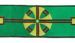 Picture of Galloon Cross H. cm 8 (3,1 inch) Viscose and Polyester Fabric Red Celestial Olive Green Violet Yellow Green Flag Ivory Bordeaux Trim Orphrey Banding for liturgical Vestments 