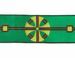 Picture of Galloon Cross H. cm 8 (3,1 inch) Viscose and Polyester Fabric Red Celestial Olive Green Violet Yellow Green Flag Ivory Bordeaux Trim Orphrey Banding for liturgical Vestments 