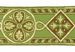 Immagine di Gallone laminette bizantino H. cm 8 (3,1 inch) Viscosa Poliestere Rosso Celeste Verde Morello Viola Giallo Zecchino Verde Tessuto per Paramenti liturgici