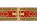 Immagine di Gallone laminette Croce H. cm 8 (3,1 inch) Viscosa Poliestere Rosso Celeste Verde Viola Giallo Zecchino Bianco/Giallo Tessuto per Paramenti liturgici