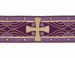 Picture of Galloon Cross H. cm 8 (3,1 inch) Viscose and Polyester Fabric Red Celestial Olive Green Violet Yellow White Yellow Trim Orphrey Banding for liturgical Vestments 