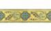 Picture of Galloon Trim Traditional Orphrey Banding gold Flower H. cm 3 (1,2 inch) Cotton blend Fabric Red Celestial Violet Yellow Green Flag White Trim Orphrey Banding for liturgical Vestments 