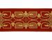Picture of Orphrey Banding Fabric Cross H. cm 18 (7,1 inch) Polyester Acetate Red Celestial Olive Green Violet White White Pink Antique Gold Ivory Bordeaux for liturgical Vestments 