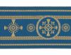 Immagine di Stolone liturgico oro/colore Palmette H. 18 cm