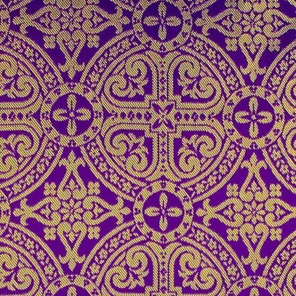 Imagen de Broderie bizantino Círculo H. 160 cm tejido acetato y poliéster para vestimenta 