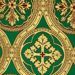Picture of Brocade Cross H. cm 160 (63 inch) Polyester Acetate Fabric Green Flag White Blue Night Ivory Antique for liturgical Vestments