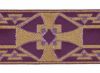 Imagen de Galón dorado Cruz H. 9 cm para ornamentos litúrgicos