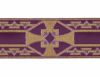Imagen de Galón dorado Cruz H. 9 cm para ornamentos litúrgicos