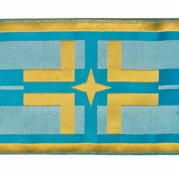 Imagen de Estolón para casulla oro/color Cruz Estrella H. 18 cm