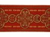 Immagine di Stolone Bizantino per casula oro/colore Anelli incrociati H. 18 cm