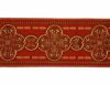 Immagine di Stolone Bizantino per casula oro/colore Anelli incrociati H. 18 cm