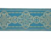 Immagine di Stolone Bizantino per casula oro/colore Anelli incrociati H. 18 cm