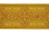Immagine di Stolone Bizantino per casula oro/colore Anelli incrociati H. 18 cm