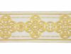 Immagine di Stolone Bizantino per casula oro/colore Anelli incrociati H. 18 cm