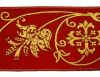 Immagine di Stolone per casula oro/colore Croce ramage H. 18 cm