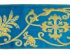 Immagine di Stolone per casula oro/colore Croce ramage H. 18 cm