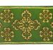 Immagine di Gallone Filo oro Croce Ortodossa Fiori H. cm 9 (3,5 inch) Poliestere Acetato Rosso Celeste Verde Viola Tessuto per Paramenti liturgici