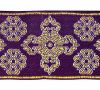 Imagen de Galón dorado Cruz Ortodoxa Flores H. 9 cm para ornamentos litúrgicos