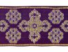 Imagen de Galón dorado Cruz Ortodoxa Flores H. 9 cm para ornamentos litúrgicos