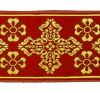 Immagine di Stolone per casula oro/colore Croce Ortodossa H. 18 cm
