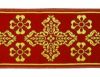 Immagine di Stolone per casula oro/colore Croce Ortodossa H. 18 cm