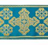 Immagine di Stolone per casula oro/colore Croce Ortodossa H. 18 cm