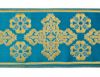 Immagine di Stolone per casula oro/colore Croce Ortodossa H. 18 cm