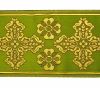Immagine di Stolone per casula oro/colore Croce Ortodossa H. 18 cm