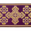 Immagine di Stolone per casula oro/colore Croce Ortodossa H. 18 cm
