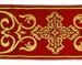 Immagine di Stolone Filo oro Croce Ortodossa cornice H. cm 18 (7,1 inch) Poliestere Acetato Rosso Celeste Verde Viola Giallo Zecchino Bianco Avorio/Bordeaux Tessuto per Paramenti liturgici