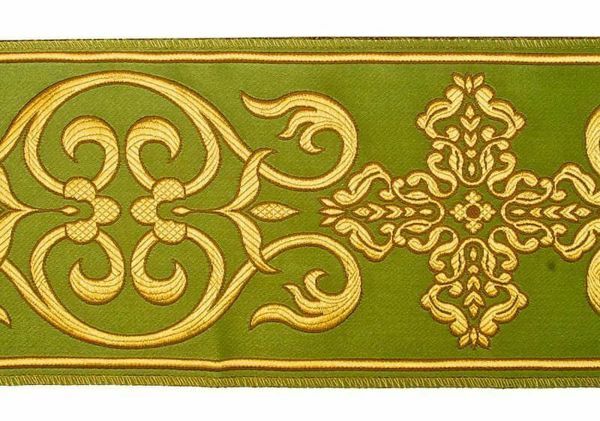 Picture of Gold/color Orphrey Orthodox Cross H. 18 cm (7,1 inch)