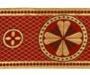 Picture of Gold/color liturgical Orphrey Cloverleaf Cross H. 18 cm (7,1 inch) lurex