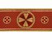 Immagine di Stolone oro Croce a Quadrifoglio H. cm 18 (7,1 inch) Lurex Rosso Celeste Verde Avana Viola Bianco Tessuto per Paramenti liturgici