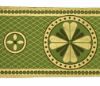 Picture of Gold/color liturgical Orphrey Cloverleaf Cross H. 18 cm (7,1 inch) lurex