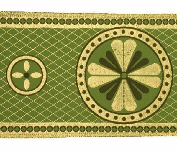 Picture of Gold/color liturgical Orphrey Cloverleaf Cross H. 18 cm (7,1 inch) lurex