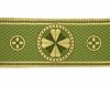 Picture of Gold/color liturgical Orphrey Cloverleaf Cross H. 18 cm (7,1 inch) lurex