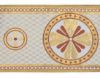Picture of Gold/color liturgical Orphrey Cloverleaf Cross H. 18 cm (7,1 inch) lurex